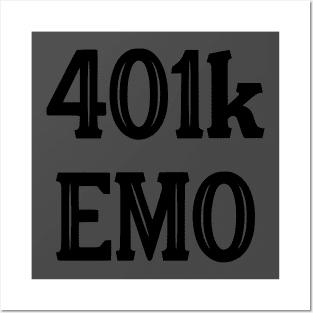 401k Emo Black Font Posters and Art